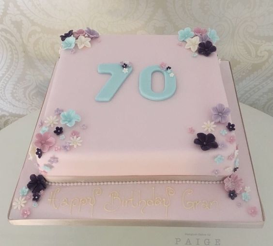 Floral Square Designer Cakes By Paige